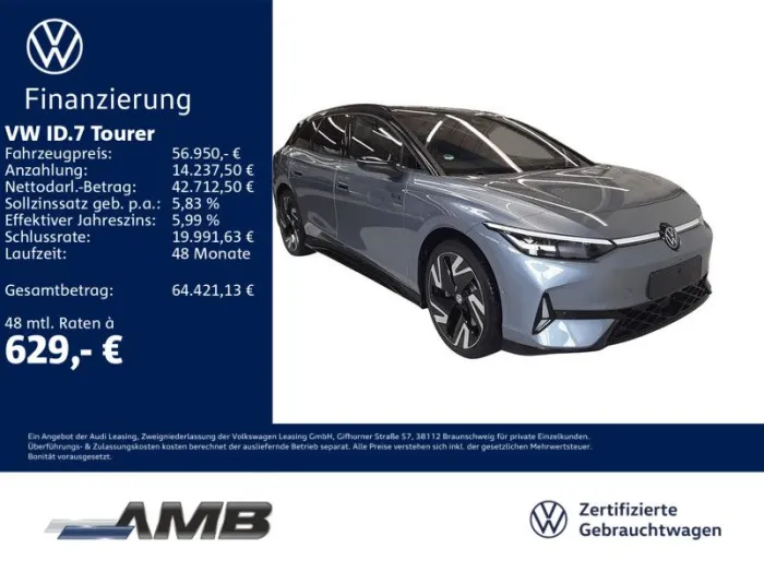 Volkswagen ID.7 Tourer GTX 91kWh/AHK/Matrix/Pano/WäPu/1.31G