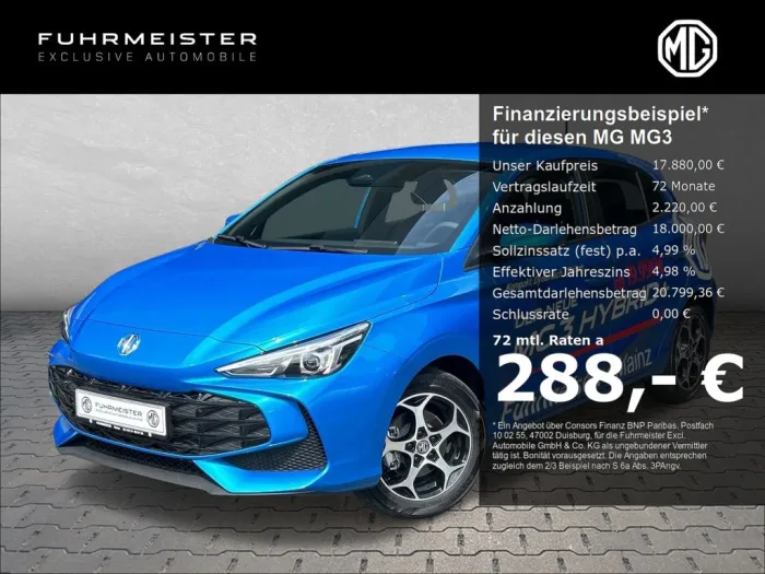 MG3 HEV Comfort 1.5 Liter-Hybrid 16 '' Leichtmet
