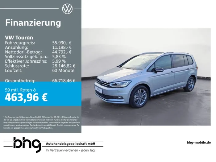 Volkswagen Touran Comfortline 1,5 l TSI OPF  7-Gang-Doppelk