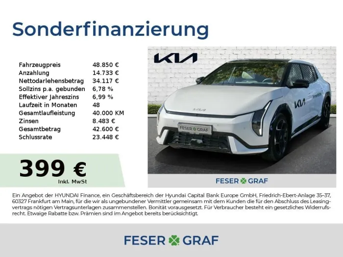 Kia EV4 81 FWD GT LINE DWP COMFORT CONNECT GLASDACH