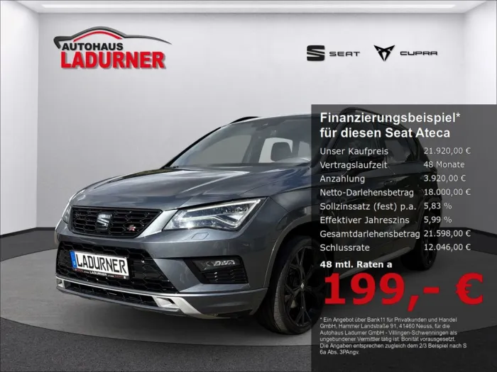 Seat Ateca FR Black Edition 1.5TSI DSG *AHK+ACC+KESSY