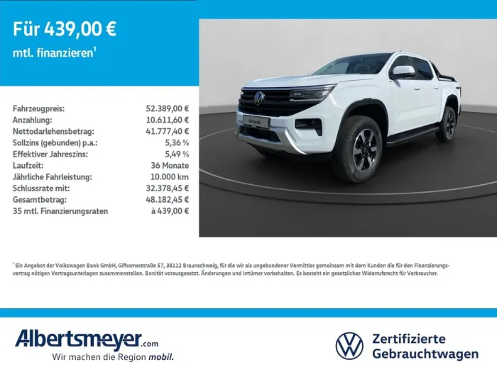 Volkswagen Amarok 2.0 TDI 4Motion Life +AHK+NAVI+LED+KLIMA+