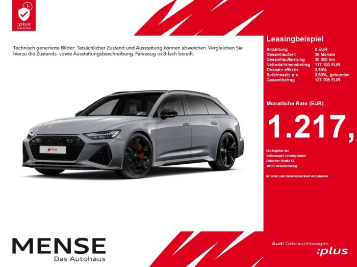 Audi RS 6 Avant Matrix-AHK-HUD-Laser-Pano-Standhzg-LM