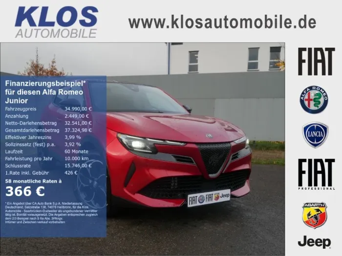 Alfa Romeo Junior IBRIDA Q4 1.2 VGT 145PS DCT6 SCHIEBEDACH