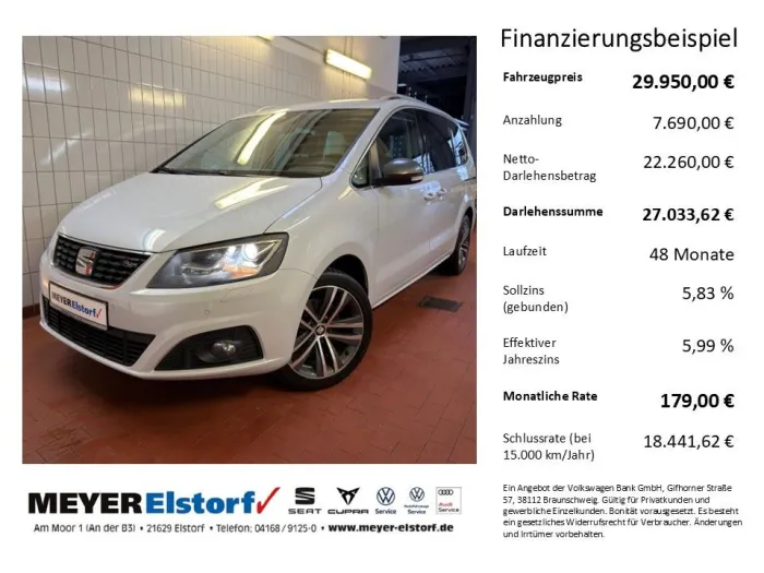 Seat Alhambra 1.4 TSI FR-Line DSG AHK DCC ACC Kamera