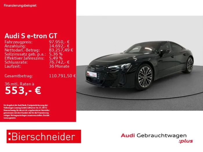 Audi S e-tron GT LASER PANO HuD B&O 360