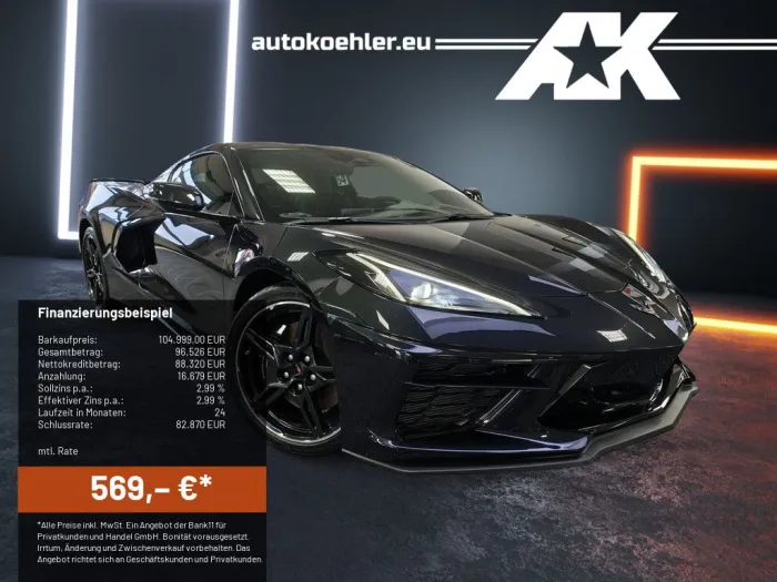Corvette C8 Coupe 3LT, Lift, Nappaleder, Carbonflashmet!!