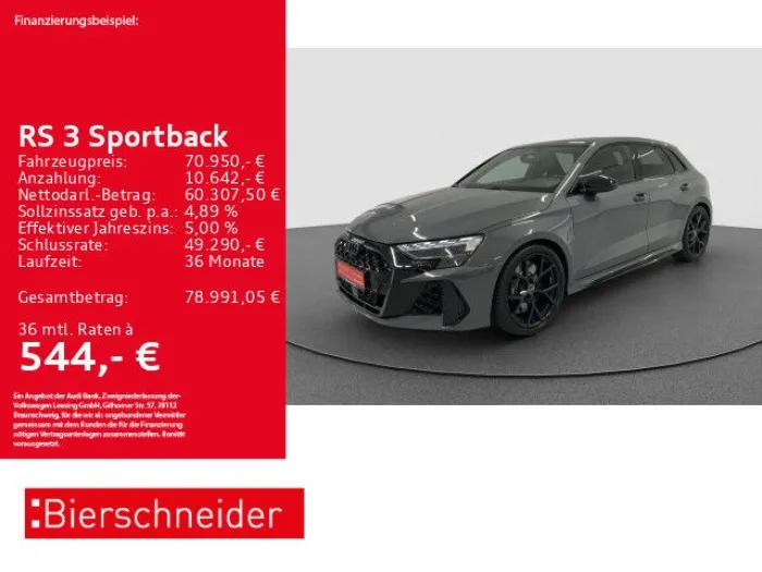 Audi RS3 Sportback 19 V-MAX SCHALE PANO 5J-GAR