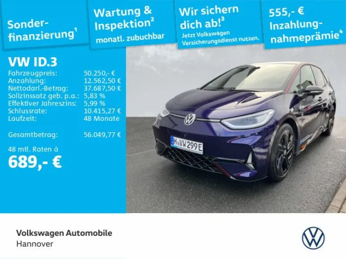Volkswagen ID.3 GTX Performance FIRE+ICE IQ.LIGHT DCC Navi