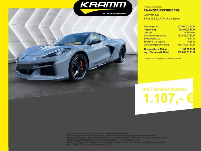 Corvette C8 E-Ray 3LZ 2025 *Front Lift System*