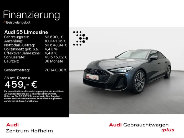 Audi S5 Limousine TFSI S tro*B&O HUD*Matrix*Virtual*N