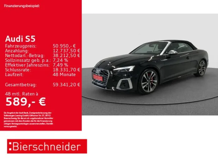 Audi S5 Cabrio TFSI qu 19 MATRIX NAVI KEYLESS