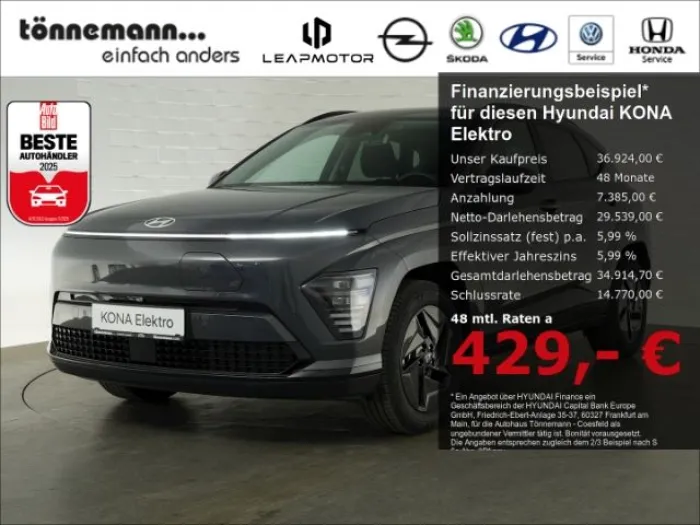 Hyundai KONA Elektro TREND 65kWH+VOLL LED+NAVI+RÜCKFAHRK