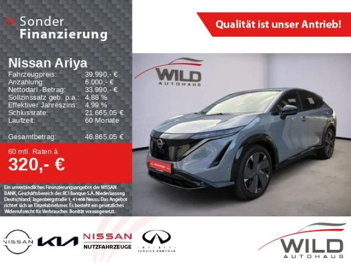 Nissan ARIYA 87 kWh e-4ORCE Evolve Pack 4x4 LED 360° 20