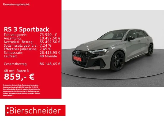 Audi RS3 Sportback 19 V-MAX MATRIX-LED PANO SCHALE 5J