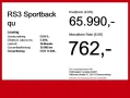 Audi RS3 Sportback qu MATRIX HUD Virtual Kamera