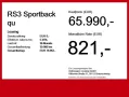 Audi RS3 Sportback qu MATRIX HUD Virtual Kamera