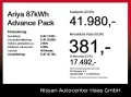 Nissan Ariya 87kWh Advance Pack ACC+LED+Navi 21''