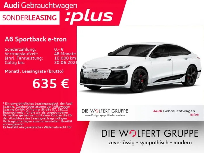 Audi A6 Sportback e-tron performance **0,25%**LUFT*