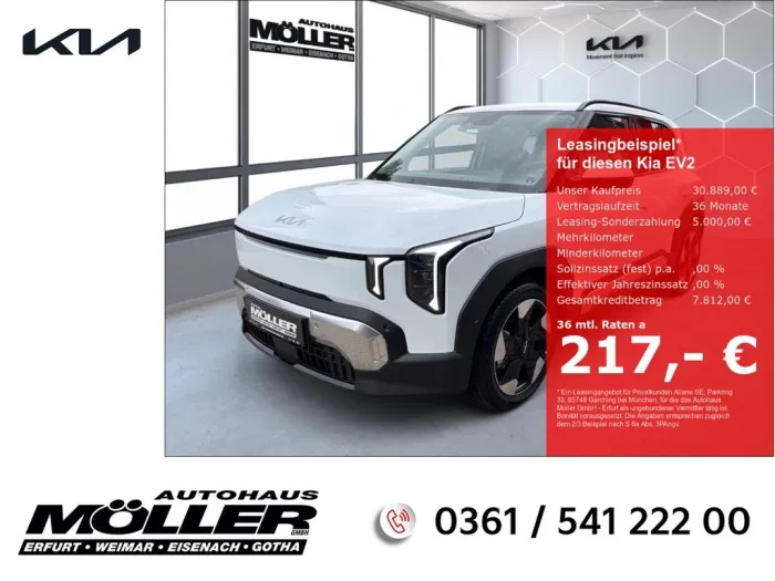 Kia EV2 42.2kWh Earth 5S 360°aktiver Totwinkel PDC H