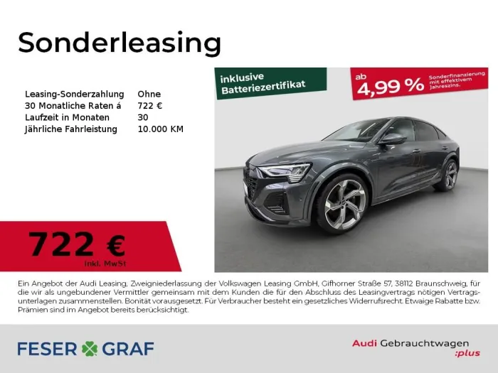 Audi SQ8 Sportback e-tron AHK Pano B&O HUD Matrix