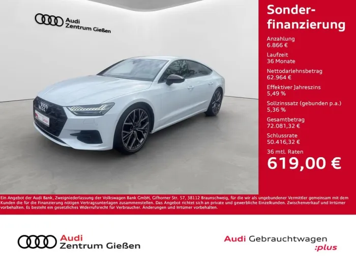 Audi A7 Sportback 50 TDI quattro S line Black HuD AHK