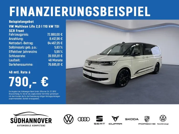 Volkswagen Multivan Life 2,0 l 110 kW TDI SCR Front Edition