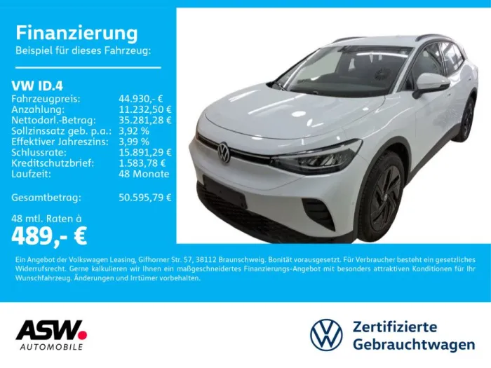 Volkswagen ID.4 Pro 4Motion LED Navi WäPu RFK ACC Stdhz AHK