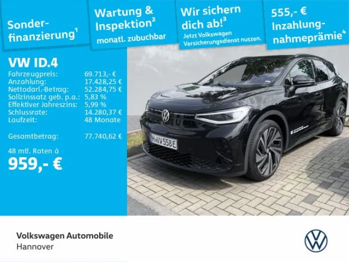 Volkswagen ID.4 GTX 4MOTION 250 kW (340 PS) 79 kWh 1-Gang-A