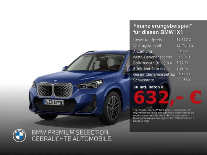 BMW iX1 xDrive 30 M Sport Head-Up Display Sitzheizun