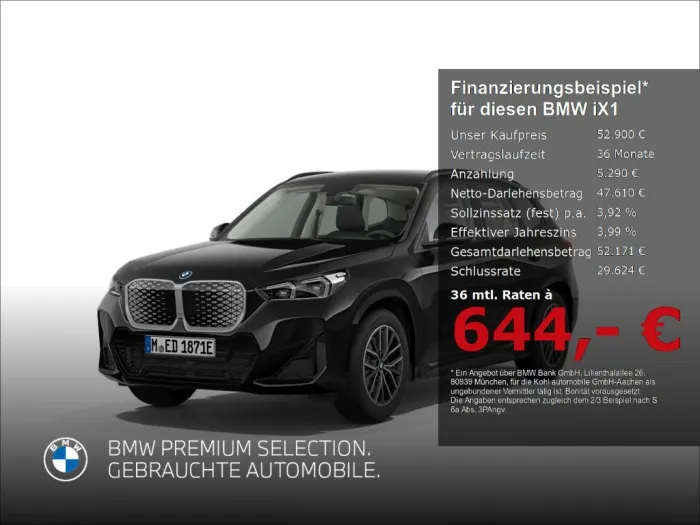 BMW iX1 XDrive 30 M Sport Head-Up Display Anhängerku