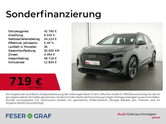 Audi Q4 45 S line e-tron quattro Rückfahrkamera/ matr