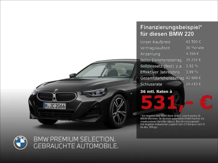 BMW 220 i M Sport Sitzheizung Fernlichtassistent DAB