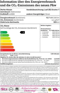 Nissan Leaf ZE2 Evolve 75kWh 217PS AT Klima Navi Leder