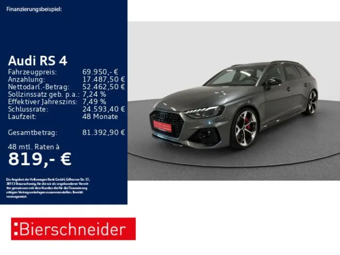 Audi RS 4 Av Competition SPORTAGA V/MAX HuD CAM