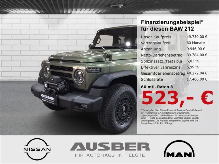 BAW 212 mit Allradantrieb 4x4 und Motorwinde, Arbeit