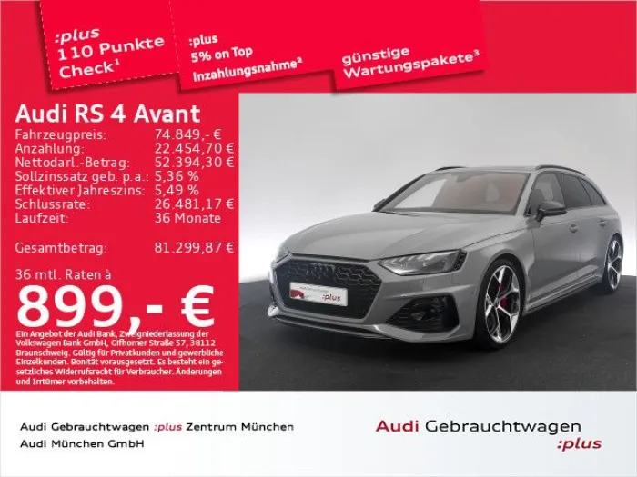 Audi RS4 Avant Competition Pano/B&O/HuD