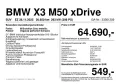 BMW X3 M50 AT Standhzg. Klimaaut. AHK Memory vorn
