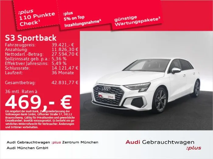 Audi S3 Sportback TFSI S tronic Navi+/Virtual/ACC
