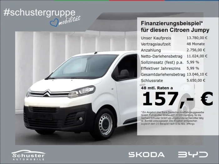 Citroën Jumpy Kasten Club 1.5D*Temp PDC MirrorLink Klima