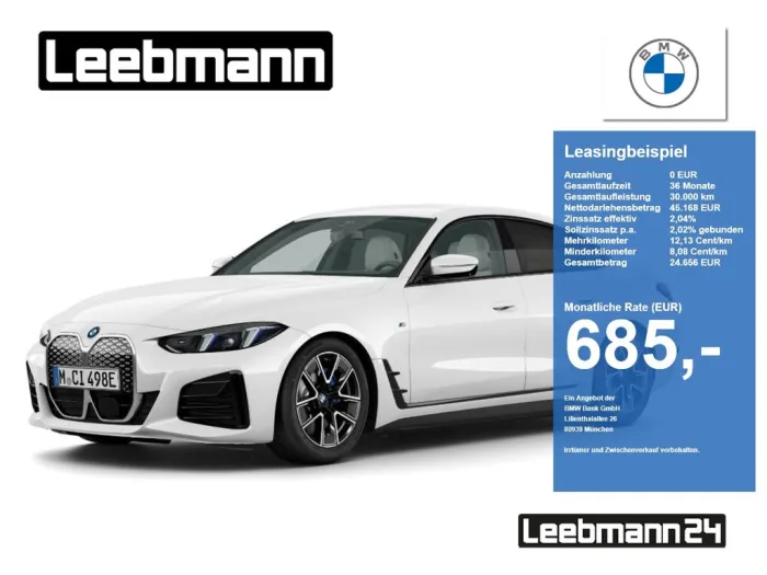 BMW i4 xDrive40 M-Sport Merino Finanzierung ab 0,49%