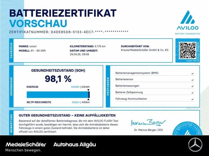 Smart #1 Pulse ALLRAD 66kWh Pano HeadUp Memory Keyless