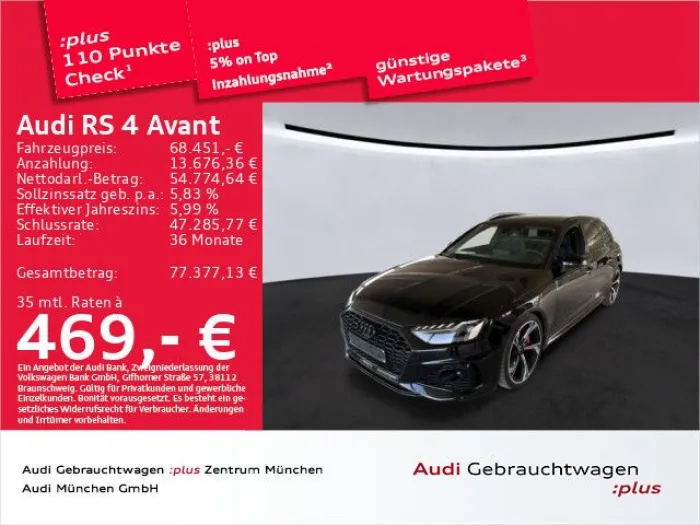 Audi RS4 Avant tiptr. RS-AGA/Virtual+/Kamera/Navi+